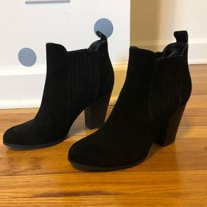 Black Suede Booties, Michael Shannon, Size 10